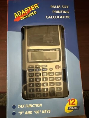 Canon P1-DH II Palm Size Printing Calculator 12-Digit Display w/Adapter | New - Image 1 of 4