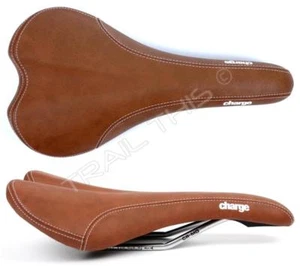 Charge Spoon Bike Saddle Brown CrMo Rails Pressure Relief Lightweight Road MTB  - Picture 1 of 3