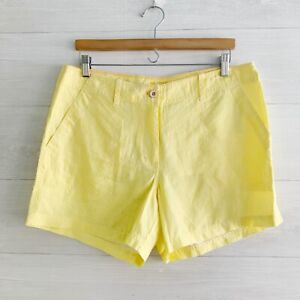 NWT Tommy Bahama - Pale Yellow linen casual chino shorts, sz 12
