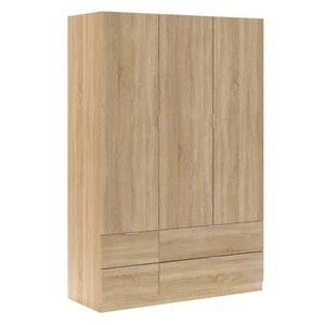 Armario 135 3 puertas y 4 cajones Roble Canadian, LCX - Imagen 1 de 7