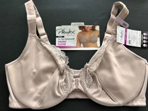 Playtex Secrets bra Front Closure 38D underwire style 4423 taupe beige New - Picture 1 of 11