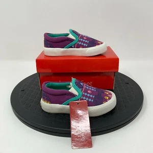 Bucketfeet Canvas Slip On Shoes Youth Toddler Size 4 Purple Atzec Sneakers - Picture 1 of 10