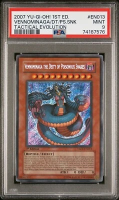 Vennominaga the Deity of Poisonous Snakes Yugioh TAEV-EN013 Secret 1st PSA 9 - Image 1 of 2