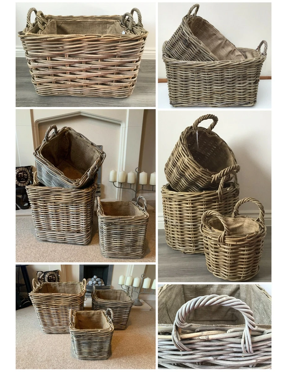 Square Decorative Baskets with Handle for sale | eBay UK