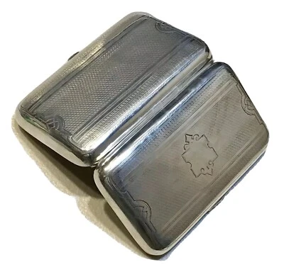 Antigua caja de cigarrillos rusa de plata 84 Christian Iantzen Petersburg 1870 antigua Foto 1 de 4