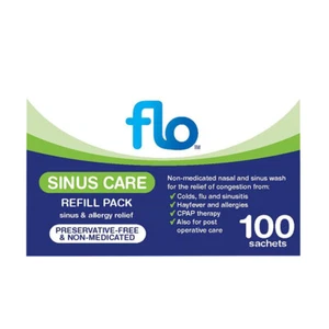 Flo Sinus Wash Refill Pack Non-medicated Nasal Congestion Treatment 100 Sachets - Picture 1 of 12