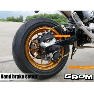 Honda Grom Stunt Parts Hand Brake Setup Pull Clutch Dual Caliper Bracket line On - Picture 1 of 10