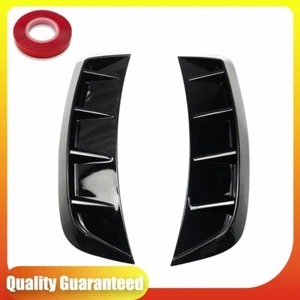 2X Side Fender Vent Cover Side Vent Glossy Black Universal Car Exterior Decor O - Picture 1 of 9