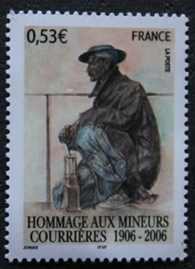 Timbre - FRANCE - Hommage aux mineurs - Courrières - Neuf ** - YT3880 - 2006 - Picture 1 of 1
