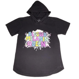 On Fire Girls Graphic Pullover Hoodie Shirt Black Size M(10) FREE SHIPPING - Picture 1 of 3