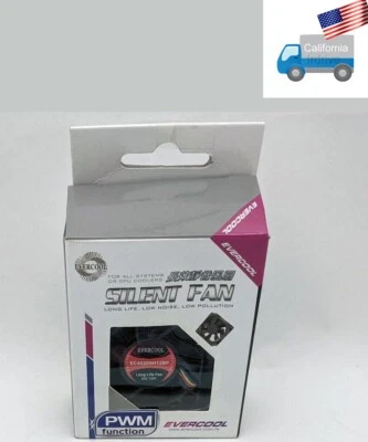 NEW Evercool 40mm x 20mm 3/4pin 12V DC High Speed Ball Bearing Fan EC4020SH12BP - Image 1 of 4