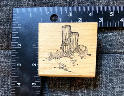 Art Impressions橡皮图章I-1480海滩景观船停泊沙子1996复古 — 第 1/3 张图片