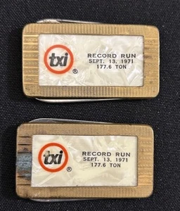 TXI 1971 prueba colonial Cuchillo de bolsillo plegable RI de 2 hojas vintage para correr discos - Imagen 1 de 8