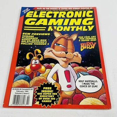 Electronic Gaming Monthly EGM 43 Feb 1993 Bubsy Splatterhouse 3 Super Mega Man - Image 1 of 4