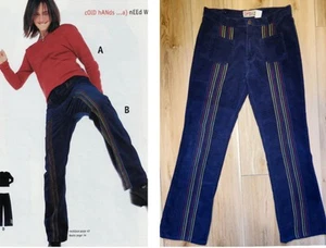 90's Delia's Catalog Exclusive Carter's Corduroy Pants Size 7/8 Navy Cotton - Picture 1 of 20