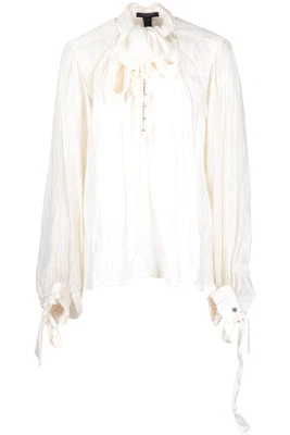 BLUSA DE SEDA CREMA LOUIS VUITTON FR 38 UK 10 Foto 1 de 4
