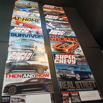 Lot Of 8 Super Chevy Magazines, 8 Issues, 2010-2018 Foto 1 de 4
