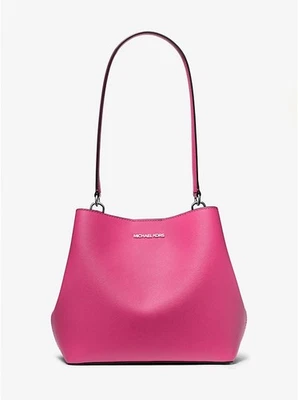 Bolso de hombro mediano Michael Kors Outlet Pratt - Dragonfruit Foto 1 de 3