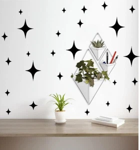 Retro Starburst Vinyl Wall Decals, Kids Room, Nursery, Gold Stars, Stars, Shapes - Picture 1 of 7