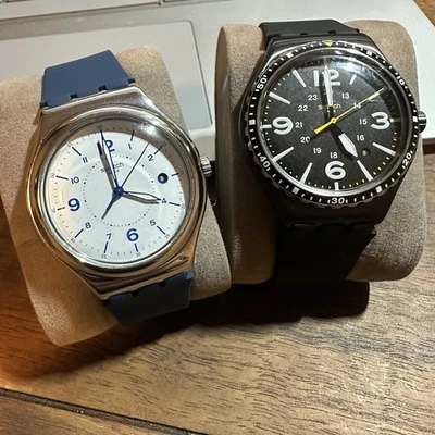 Swatch Irony Lot x2 Men’s Watches Papers NEW BEACH YWB407 + SPECIAL UNIT YWB402 - Image 1 of 4