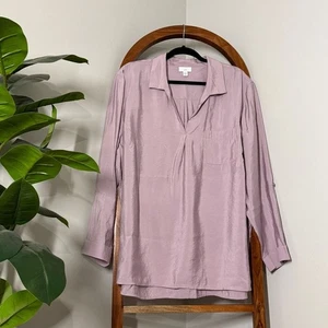 J. Jill 3X Pastell Flieder Lavendel Modal Mischung Lange Rollriegel Ärmel Popover Bluse - Bild 1 von 8
