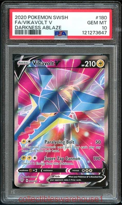 Pokemon Darkness Ablaze Vikavolt V 180 PSA 10 - Image 1 of 2