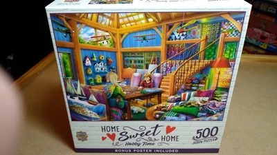 500 PC  MASTERPIECES  Puzzle--HOME SWEET HOME--SEALED BAG - Image 1 of 2