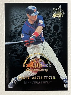 Paul Molitor 1998 Leaf Fractal Foundations #175 0640/3999 Minnesota Twins - Image 1 of 2