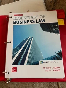 Essentials of Business Law 10th Edition Liuzzo Hughes Looseleaf in Binder - Picture 1 of 2