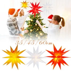 LED Weihnachtsstern IP65 Innen Außen Weihnachts Deko Adventsterne 3D Stern DE - Bild 1 von 18