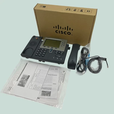 Cisco CP-7961G VoIP PoE Telephone Gray IP Business Phone #N9192 (TC) - Image 1 of 4
