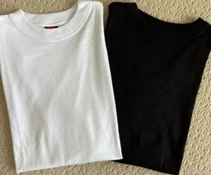 Men's Heavyweight Long Sleeve T-Shirt U Wear Brand  L to 6X Black or White - Picture 1 of 3