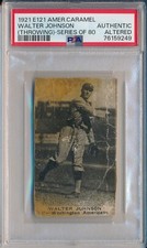 E121 AMERICAN CARAMEL CO. - WALTER JOHNSON - PSA AA (SVSC) FRESHLY GRADED!