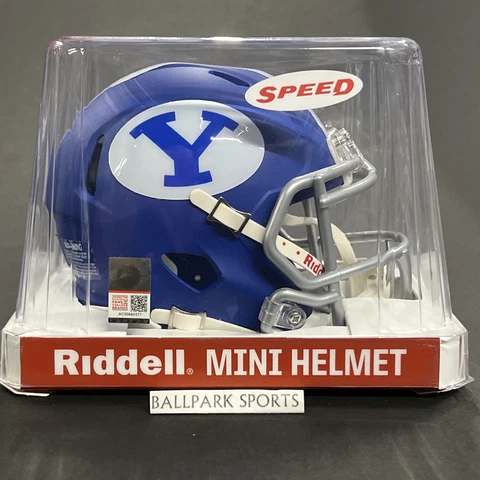 Brigham Young BYU Cougars - Riddell NCAA Speed Mini Helmet (Royal Blue Alt) Cover