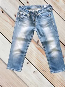 Miss Me CROPPED Blue Jeans SZ 29 JP5128P 17" Inseam - Picture 1 of 3