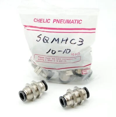 CHELIC SQMH-C3 10-10 Bulkhead union Push to connect Fitting (10 PCS PER BAG) - Image 1 of 4