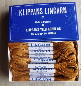 20 x Garn Stickgarn Klippans Made in Sweden 100% Leinen ovp Messing - Bild 1 von 5