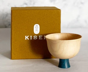 Taza Sake Guinomi WAN Takaoka Latón Yamanaka Laca AZUL TURQUESA Japón - Imagen 1 de 11