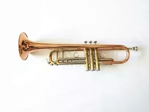 Funion Bb Trumpet Set Red Brass B Flat Key Gold Lacquer W Case 7C Mouthpiece - Picture 1 of 2
