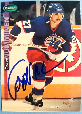Teppo Numminen Winnipeg Jets 1994 U.D. #270 NHL Autographed Hockey Card  - Image 1 of 2