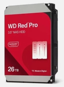 Western Digital 26Tb Red Pro NAS Hard Disk WD260KFGK 3.5 SATA 512Mb Cache - Afbeelding 1 van 1