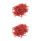 200 pcs casting fake earthworms Lures Outdoor Fishing Supplies