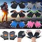 Mens Fingerless Gloves 3D Silicone Gel Half Finger Climbing Sport Bicycle Gloves