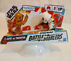 Star Wars Battle Bobblers C-3PO Vs Stormtrooper Clipp fähig Battling 3" Figur - Bild 1 von 12
