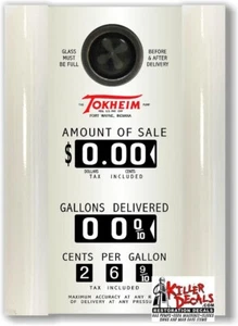 (FACE-119) 15"X9.3" REALISTIC LOOK Tokheim GAS PUMP FACE STICKER DECAL GASOLINE - Picture 1 of 1