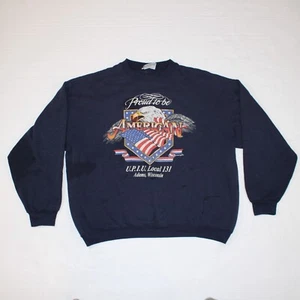 VTG 1997 Incredible Lee UPIU Local 131 USA Distressed Sweatshirt Sz XL Vintage  - Picture 1 of 9