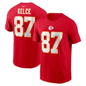Nike #87 Travis Kelce Kansas City Chiefs Red T-Shirt Size M (B052) - Picture 1 of 1