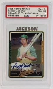 2005 Topps Retired REGGIE JACKSON PSA 10 Signature Ed. Auto Autograph 1/1 Graded - Picture 1 of 2