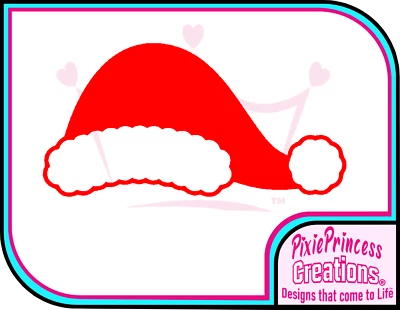 Christmas Sticker Father Santa Hat W Vinyl Car Wall Room Decoration Window Decal - image 1 of 4