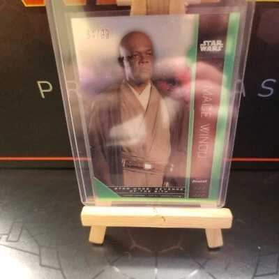 Mace Windu 2023 Topps Star Wars Finest Green /99 - Image 1 of 3